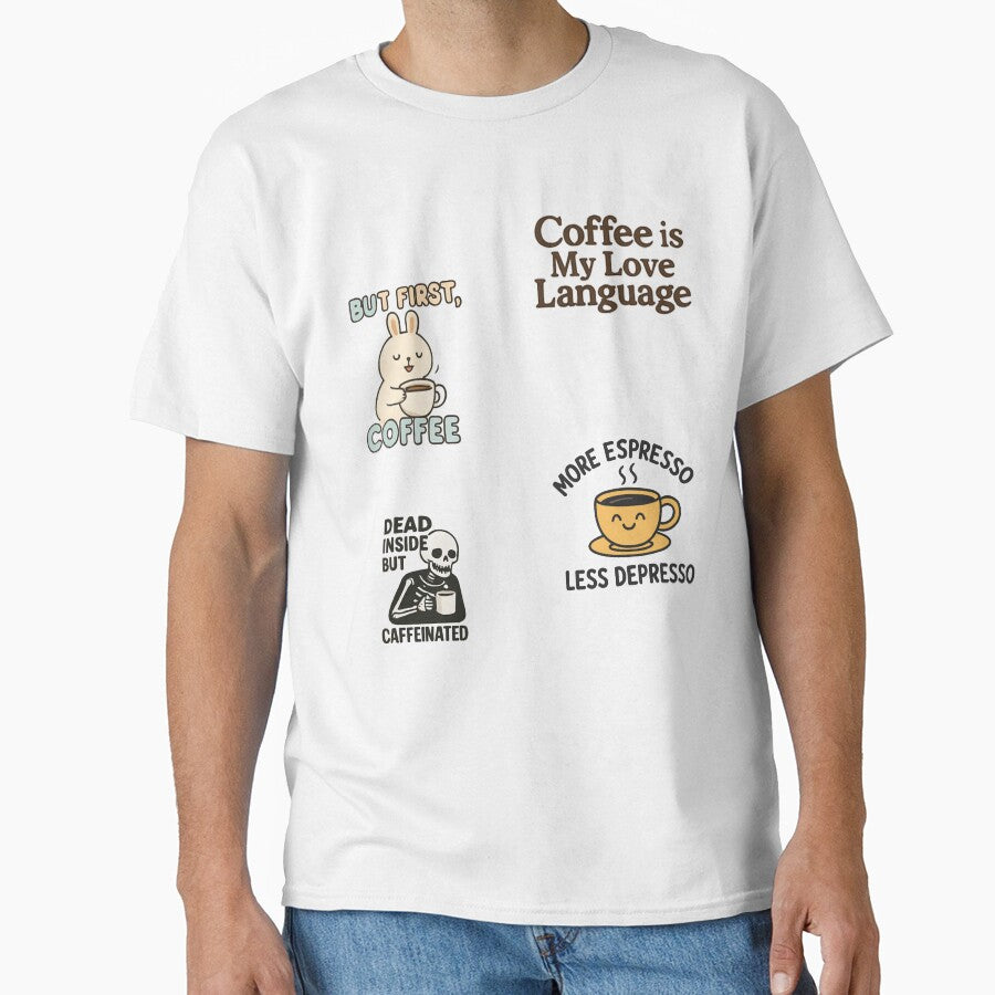 Funny Coffee Quotes Sticker Set – Sassy, Caffeinated & Cute by Created by Aia