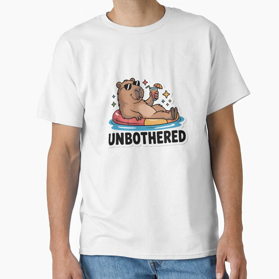 Unbothered — Funny Relaxed Capybara by Monday Duck