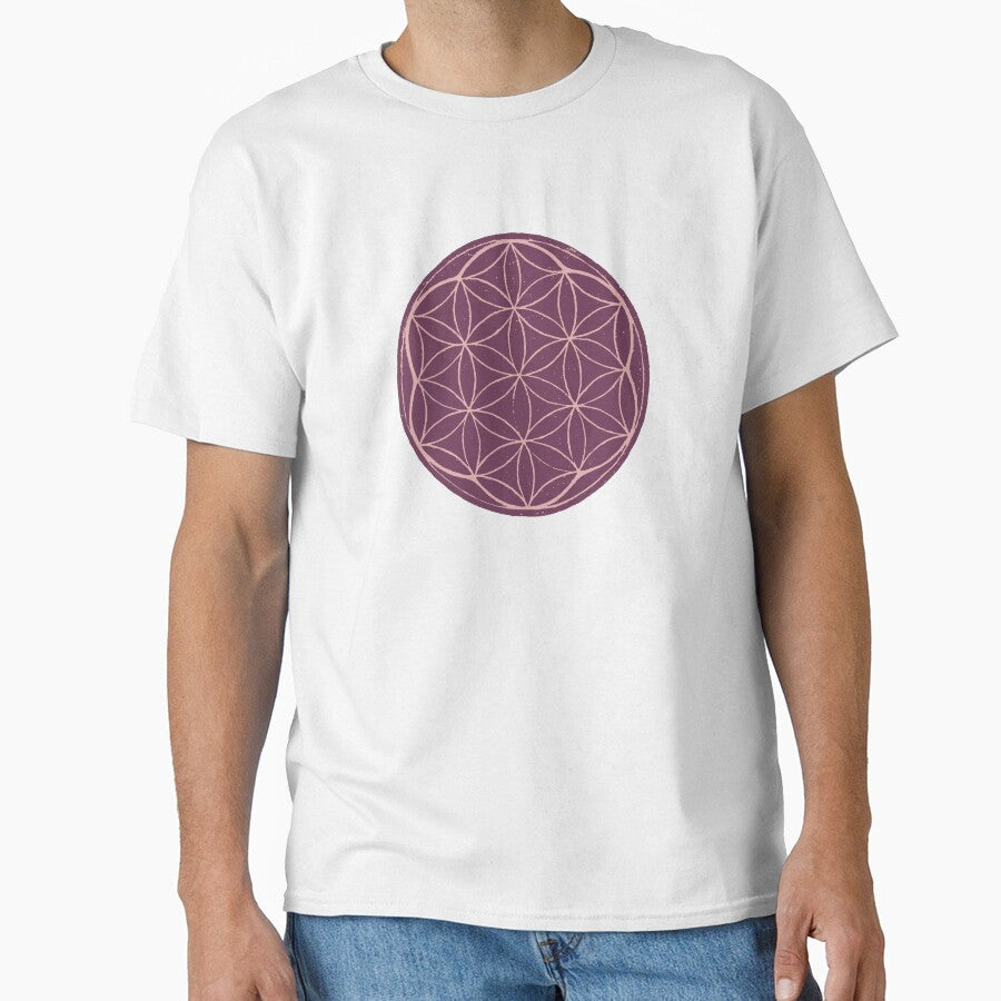 Flower of Life Linocut - Beet + Rose by Irene Estelle