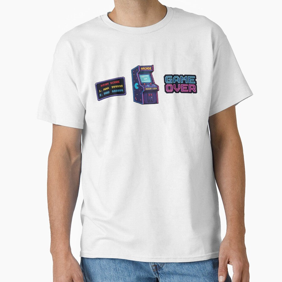Arcade Machine Game Over Retro Gamer Art by Monocromo Shop