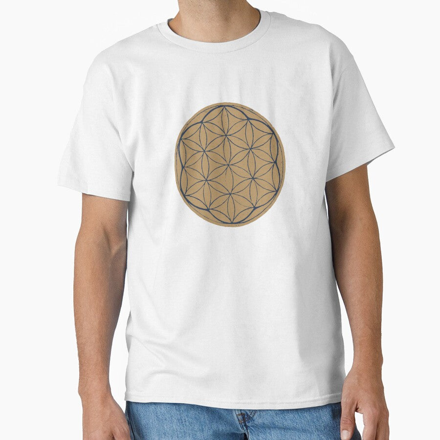Flower of Life Linocut - Fawn + Dusk by Irene Estelle