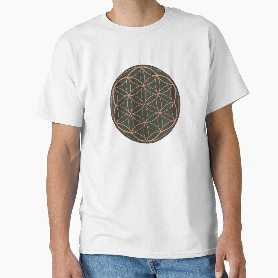 Flower of Life Linocut - Pine + Fawn by Irene Estelle