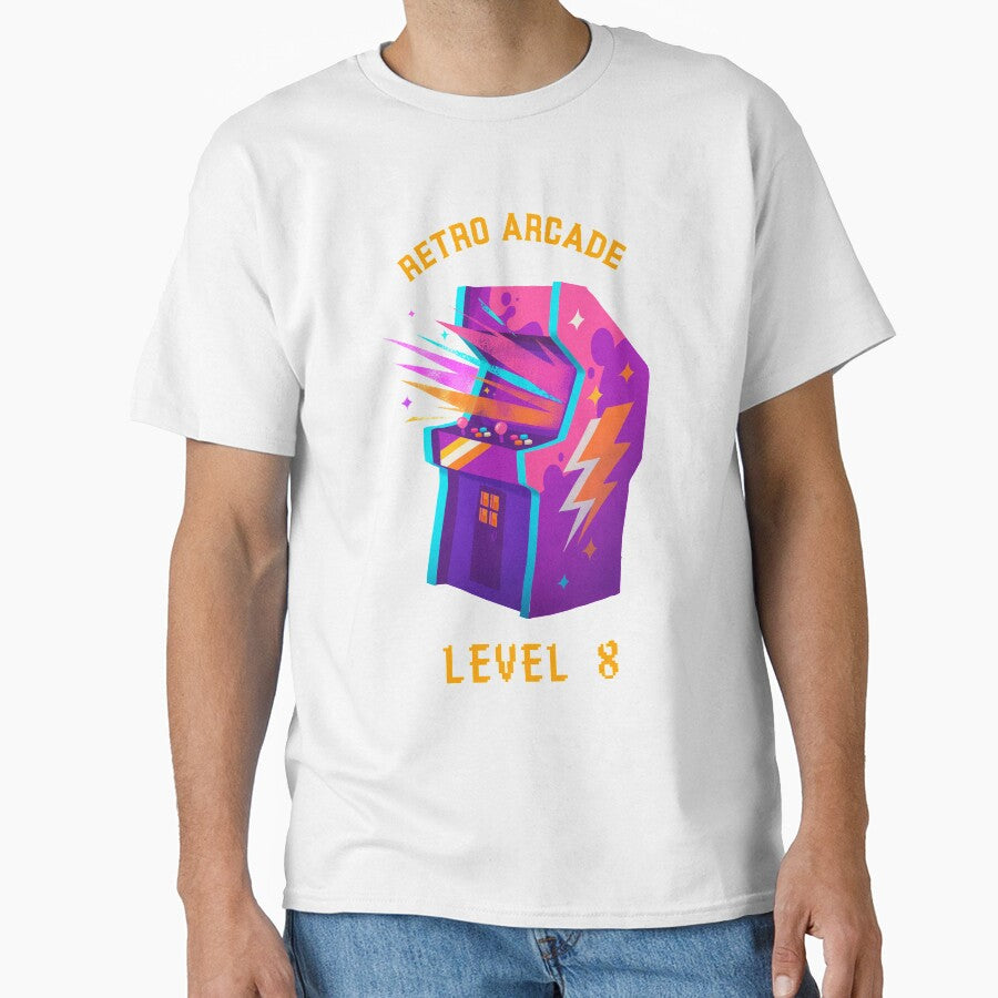 RETRO ARCADE LEVEL 8 CLASSIC GAMING MACHINE by MerchByCraig