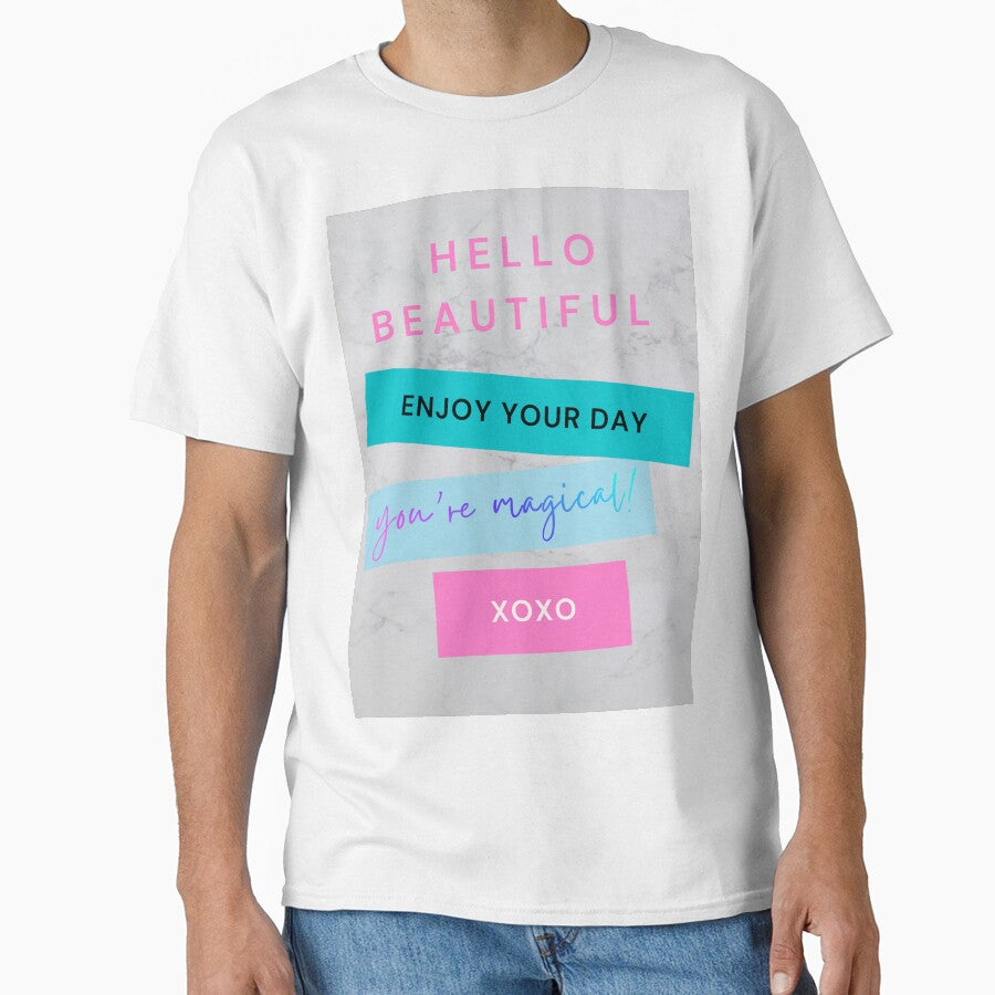 HELLO BEAUTIFUL Positive Aesthetic motivation print by butterfLydii