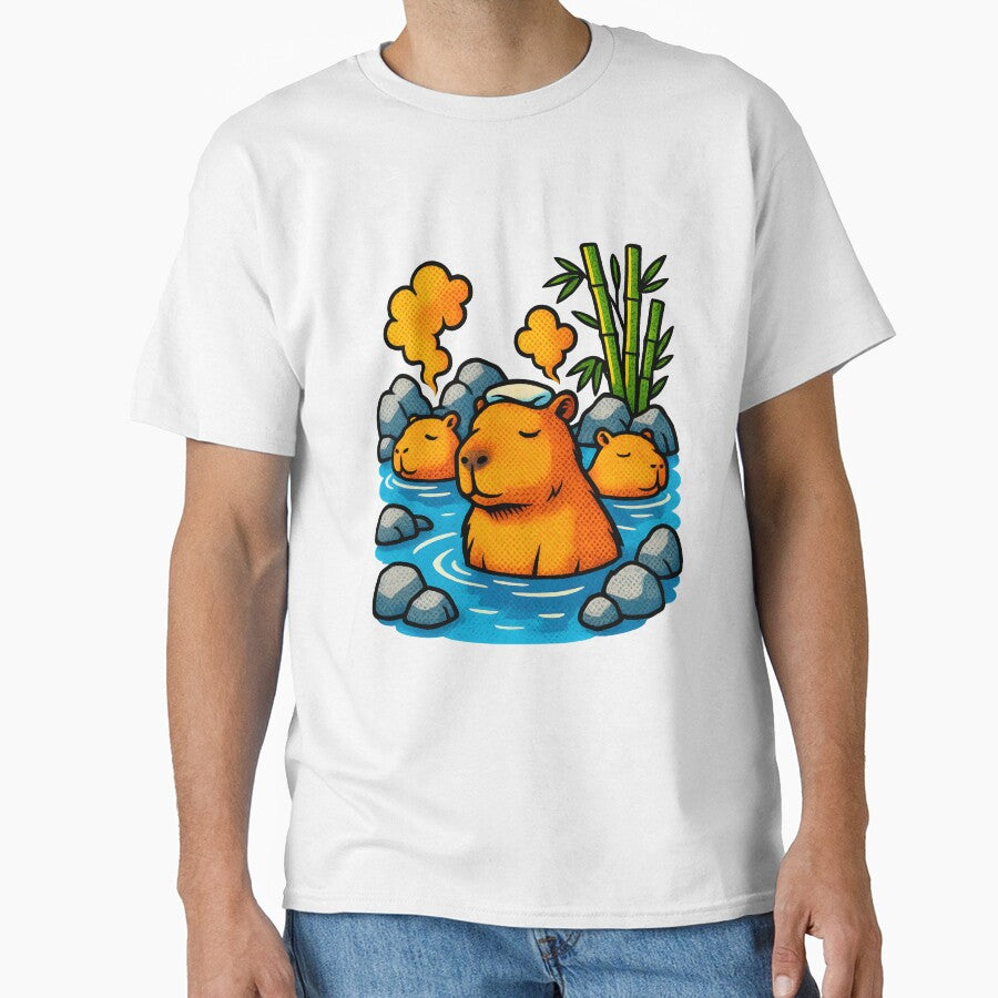 Zen Capybara Halftone Chill by shockSpot
