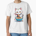 Cute Kawaii Cat Eating Ramen by BaliChili