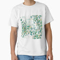 Seamless pattern of green eucalyptus watercolor leaves by Createssy