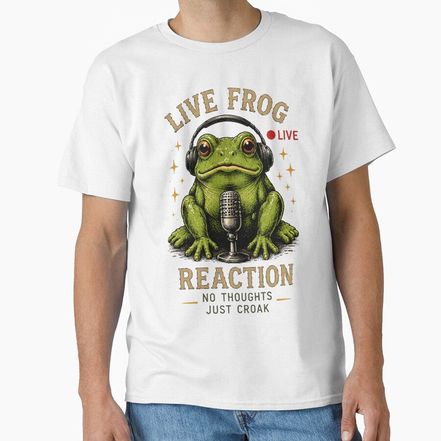 Live Frog Reaction No Thoughts Just Croak by 6-nx