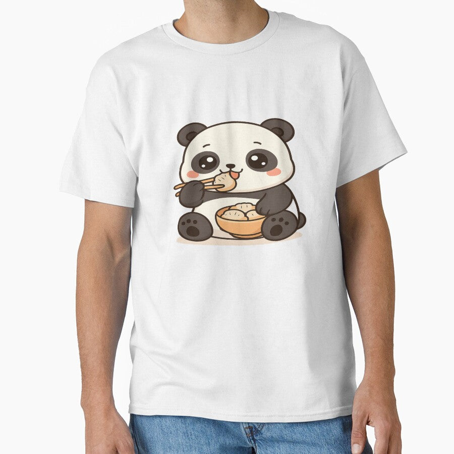 Happy Panda Eating Dumplings by mbmstores