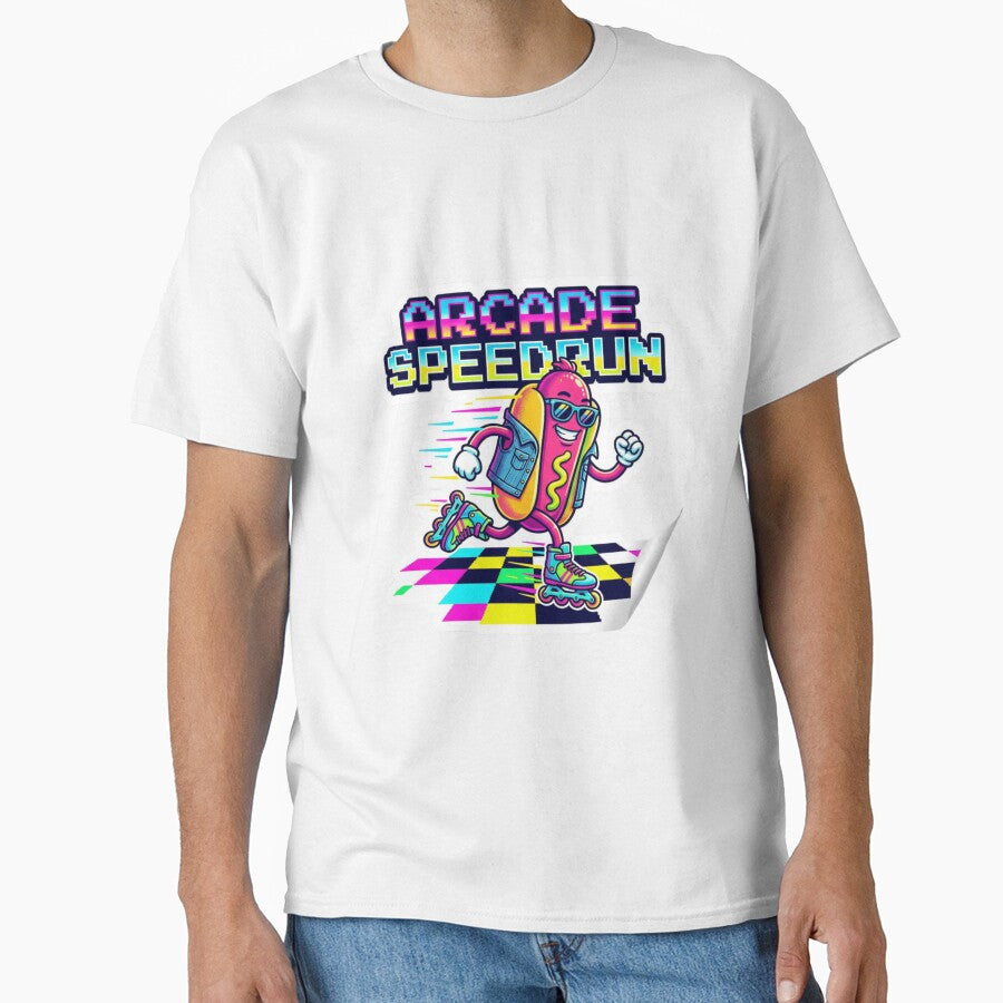 Arcade Speedrun Hot Dog - 90s Retro Mascot by AI Experiment Lab