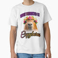Easily Distracted By Capybaras Funny Capybara Flower Crown T-Shirt by TwistedComicLab