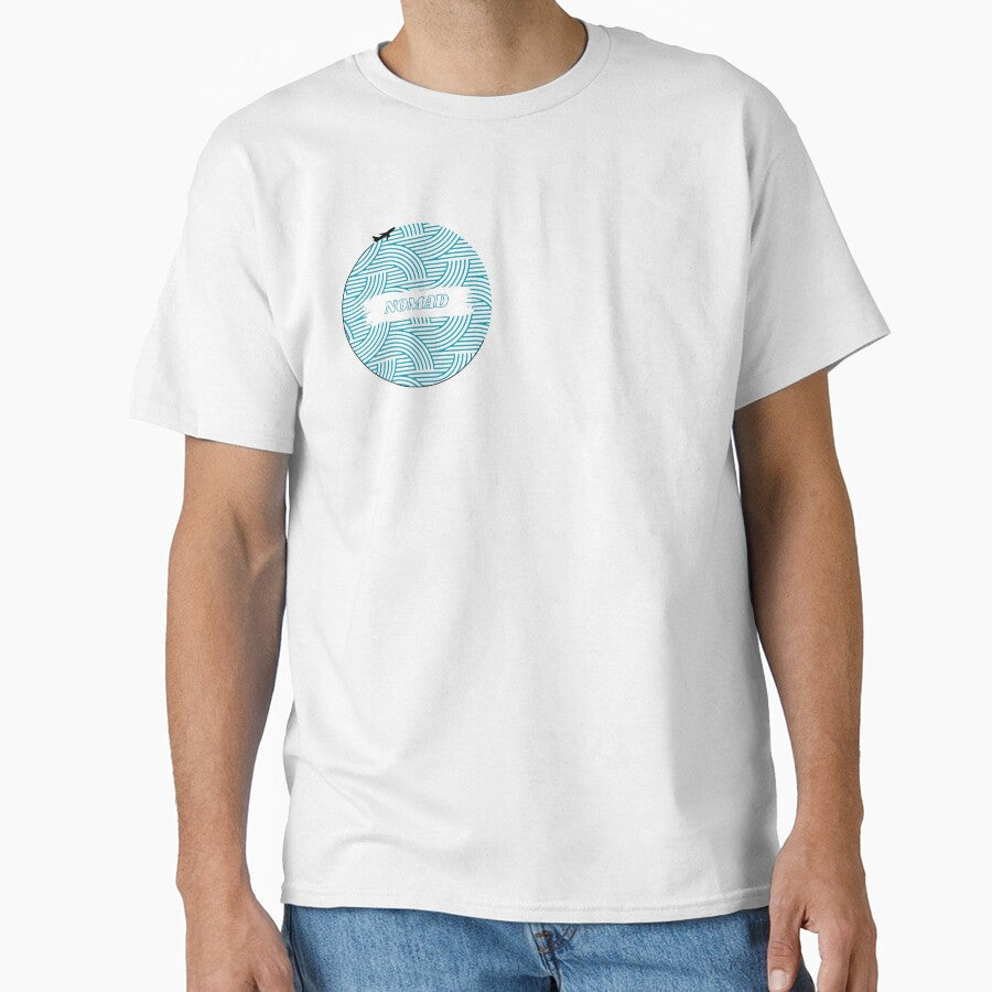 nomad lifestyle travel work holiday vacation blue geometric lines abstract plane by FRH Design ⭐⭐⭐⭐⭐
