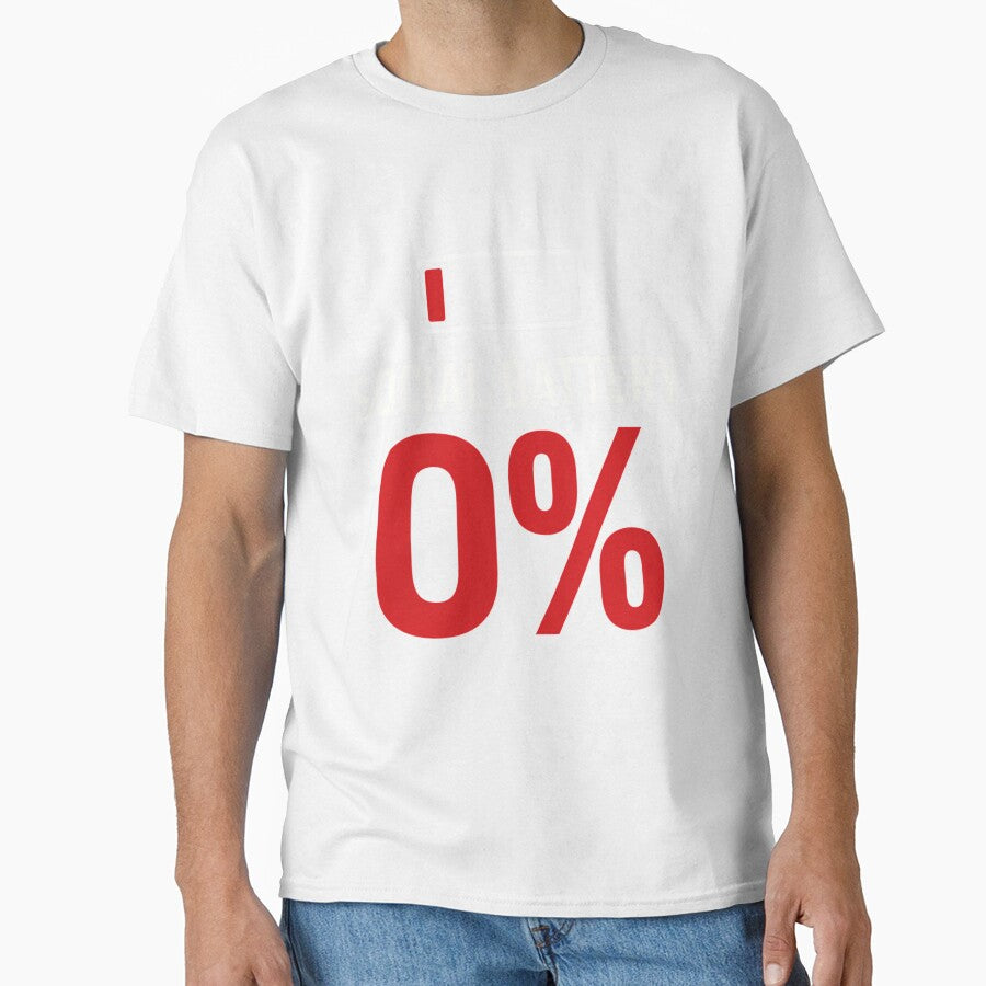 Social Battery 0% – Introvert Humor Minimalist Funny Low Energy Shirt by BOOGY LEGACY™
