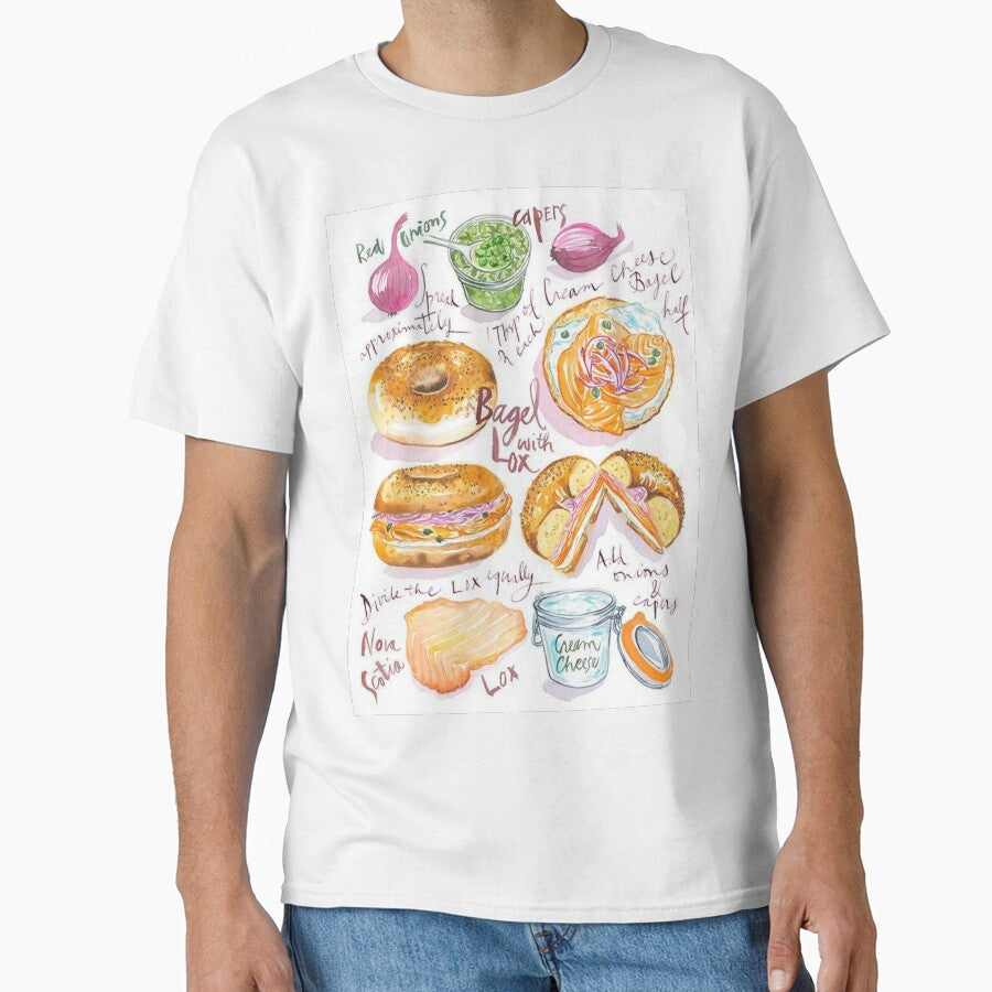 bagel, lox, bagel and lox, breakfast, food, brunch, nyc, i love bagels, funny, food lover, written, recipes, cafe, deli, new york by peachcakecanvas