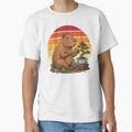 Retro Sunset Capybara Gardening Bonsai Tree by Arc2020