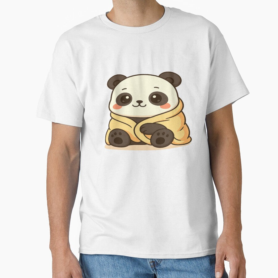 Kawaii Panda Wrapped in a Blanket by mbmstores