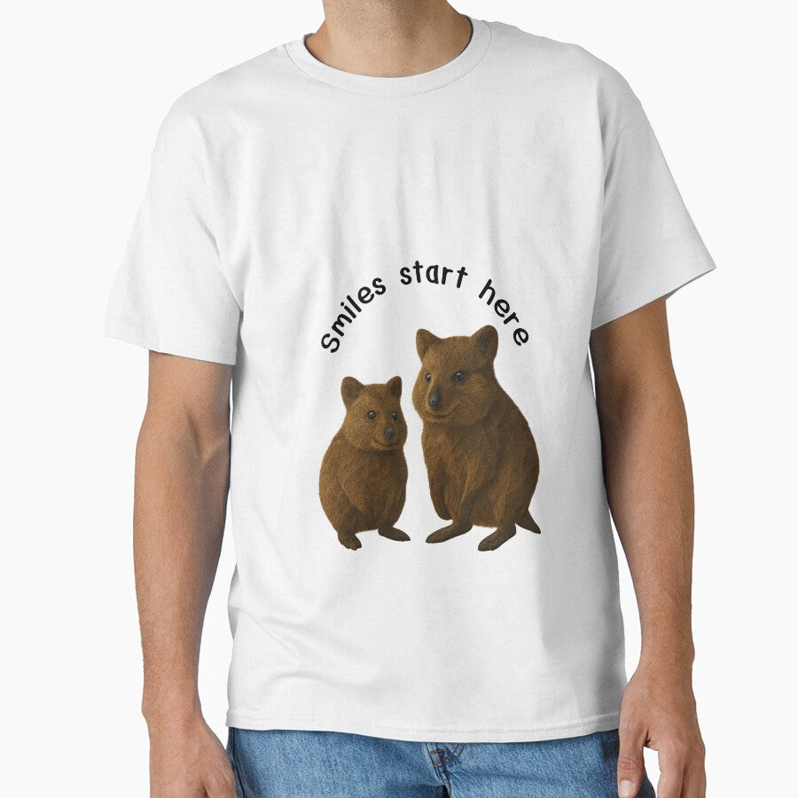 Smiles Start Here – Cute Quokka Animal Art by GeoWild Designs