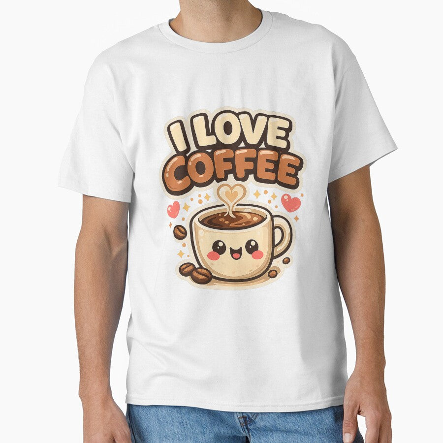 I Love Coffee Cute Kawaii Coffee Lover by Magmashup