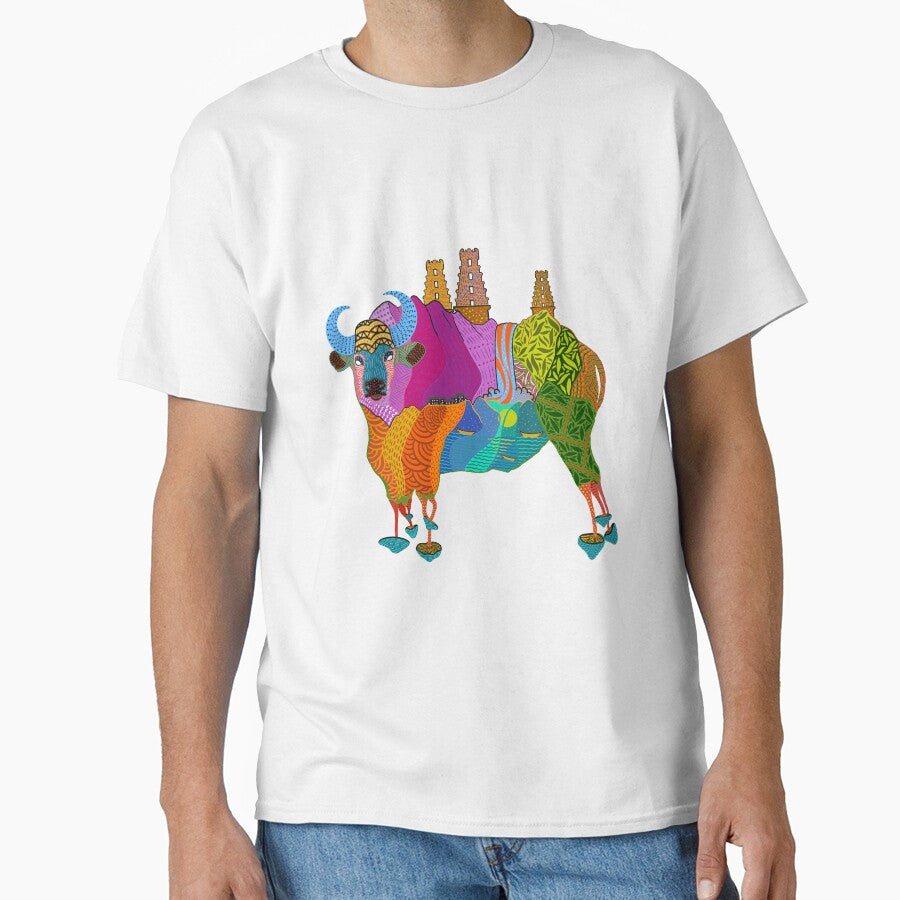 Trippy Bison Mushroom Pattern: Nature Friendly Mushroom Visions by Sampda Mago