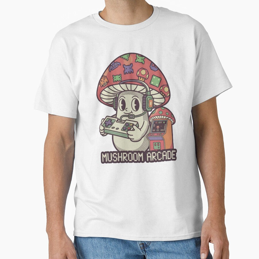 Mushroom Arcade Gamer – Retro Pixel Art Fungi Design by Willow & Ink
