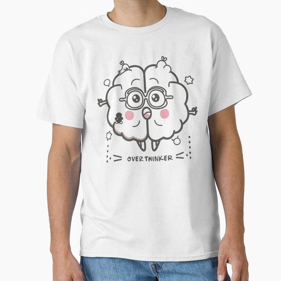 Kawaii Brain: Professional Overthinker Cute Illustration Design by HahaHandlesHub