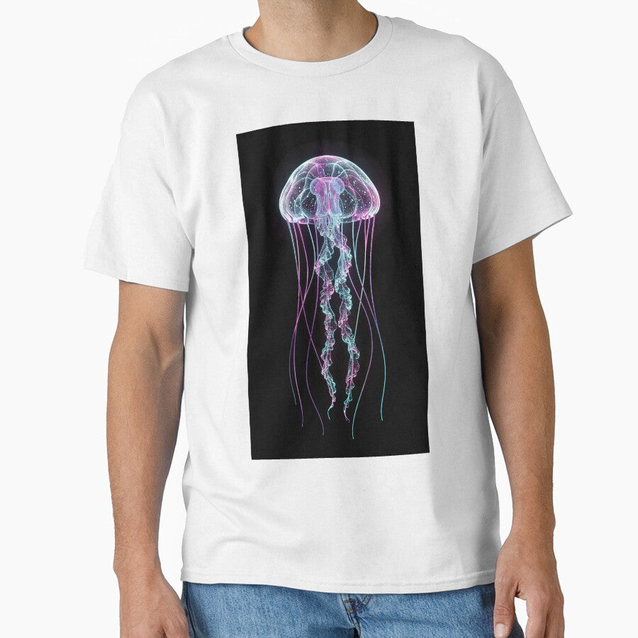 Bioluminescent Neon Jellyfish - Deep Sea Synthwave Aesthetic by LittleAlfa