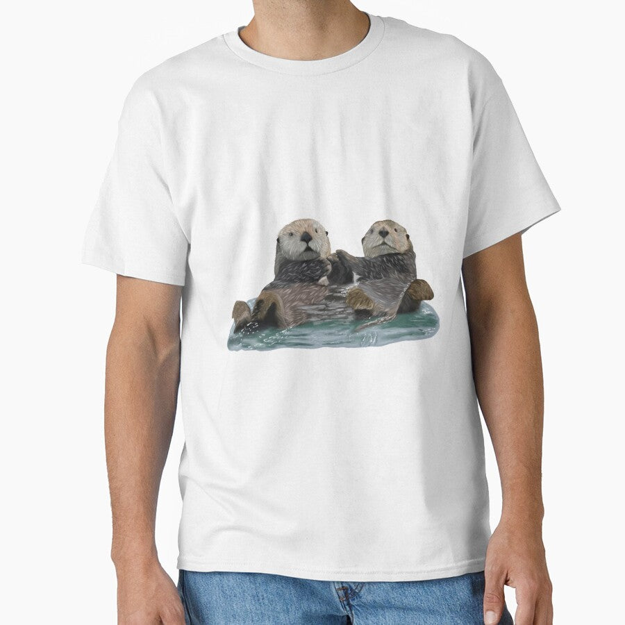 Cute Otters holding hands by Royal Red Panda