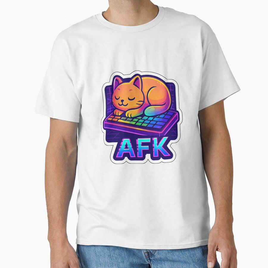 "AFK" Funny Gamer Cat Loaf Vector Sticker by catastrocat