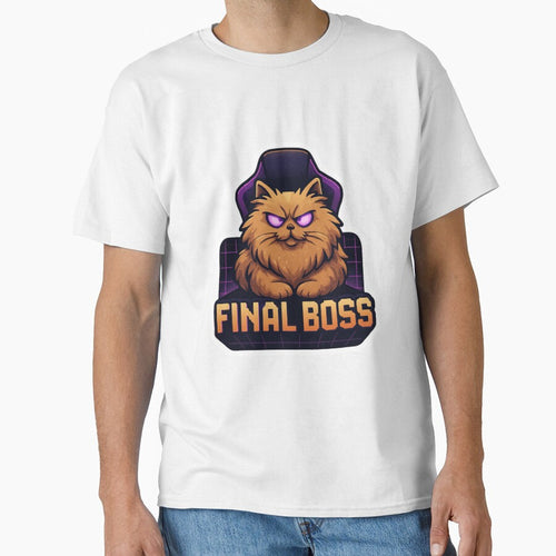 "Final Boss" Funny Gamer Cat Loaf Vector Sticker by catastrocat