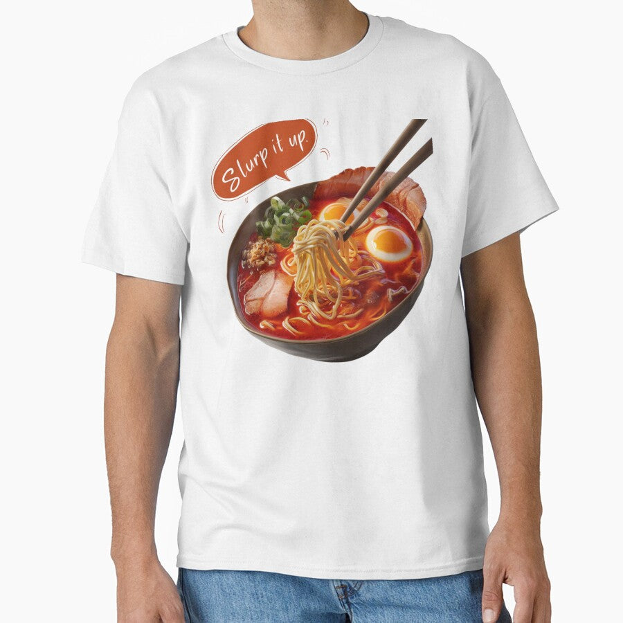 Bowl of Spicy Ramen with Chopsticks - Slurp It Up by deluxedigital1