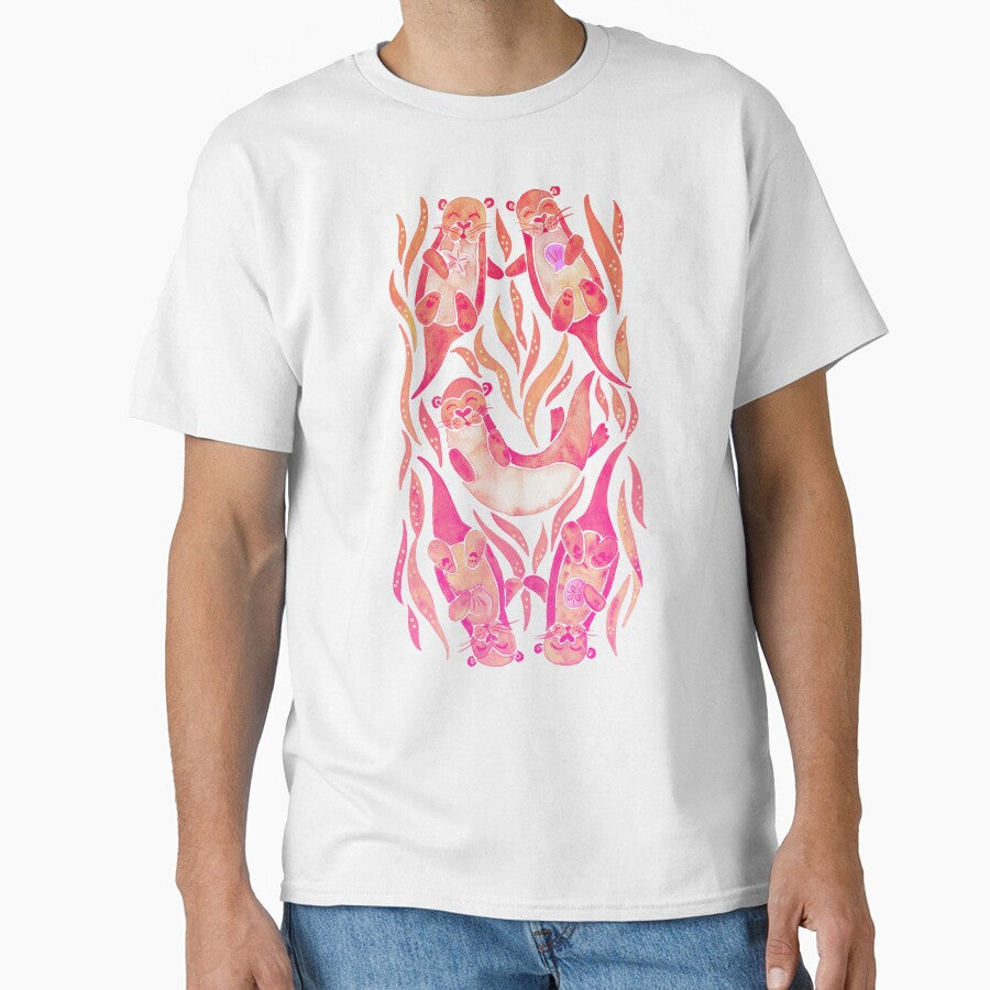 Five Otters – Pink Ombré by Cat Coquillette