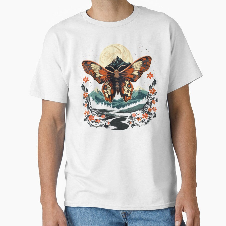 Moth With Red Flowers Starry Night Old West Styled by CosyTeal