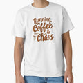 Running on Coffee & Chaos – Funny Quote Design by PriyaMagic