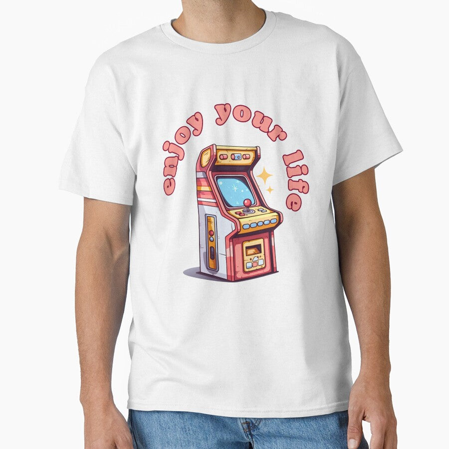 Retro Arcade Cabinet Classic T-Shirt by ploen kongsuwan