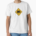Pixelised Invader 01 Silhouette Road Sign by Dalekboy