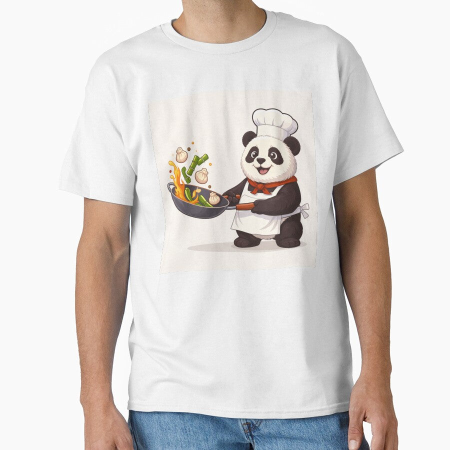 Cute Panda Chef Cooking Bamboo Dumplings – Funny Foodie Panda Design by snaperos