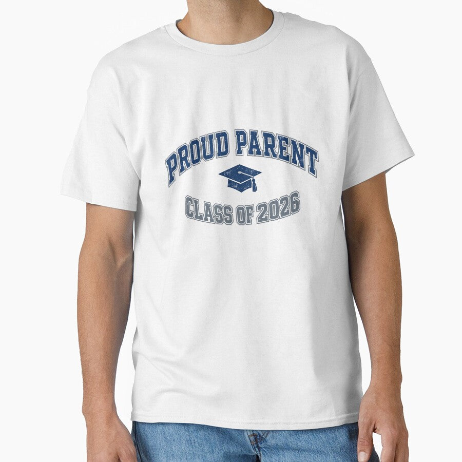 Proud Parent Class of 2026 T-Shirt - Graduation Varsity Design - Senior Parent Gift by Zion by Carvalho