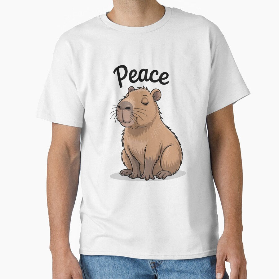 Chill Peace Capybara Cartoon Vibes by MonkiFlipp