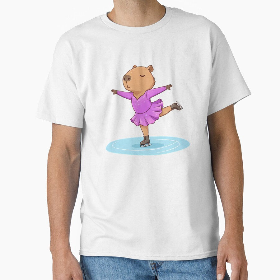 Chill Capybara Figure Skater - Zen Ice Skating by Hooi-Boon-Sin