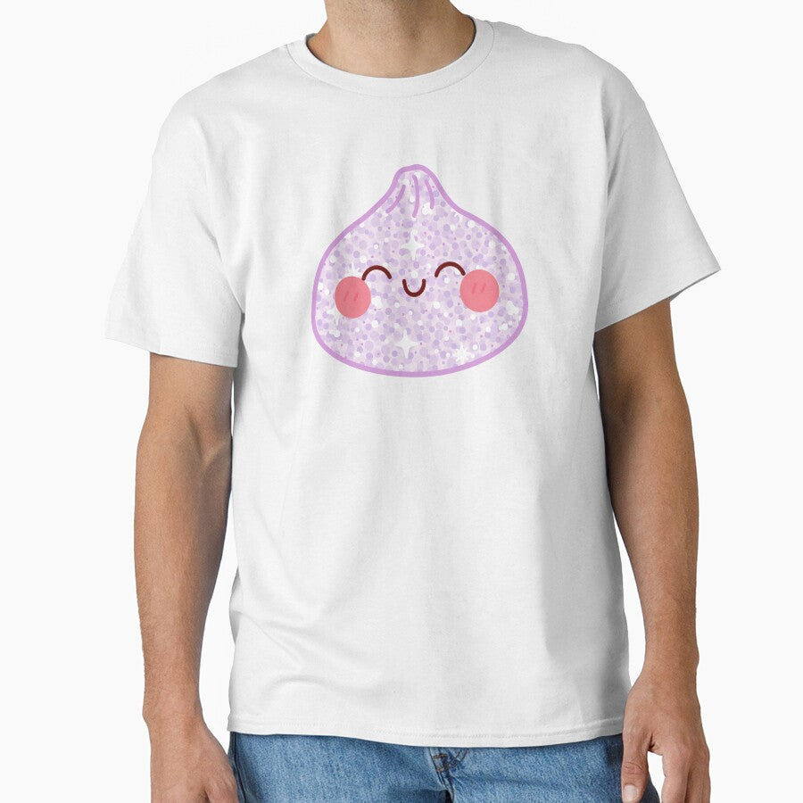 Purple Glitter squishy Dumpling – Cute Kawaii Food Character Design by EmeraldeaArt
