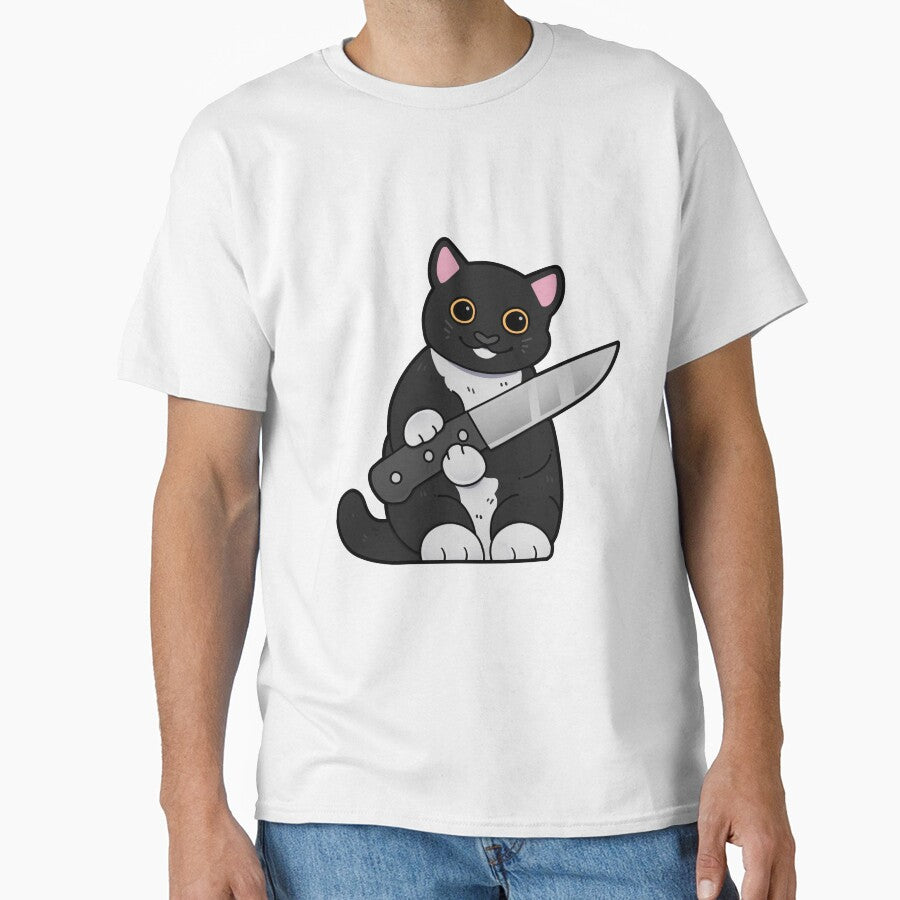 Tuxedo Cat with Knife by Mossysplashart