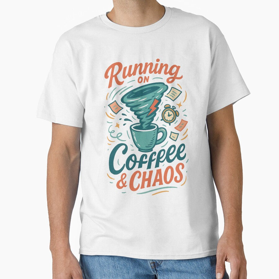 Running on Coffee & Chaos – Caffeinated Whirlwind Art by Merchbes