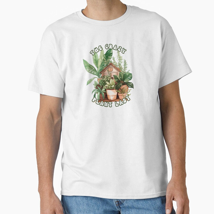 The Crazy Plant Lady T-Shirt | Earthy Boho Houseplant Tee by JT Digital
