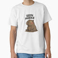 Zen Mode Capybara in Mud with Mushrooms - Lazy Meditation Shirt by Arties4Bread⭐⭐⭐⭐⭐