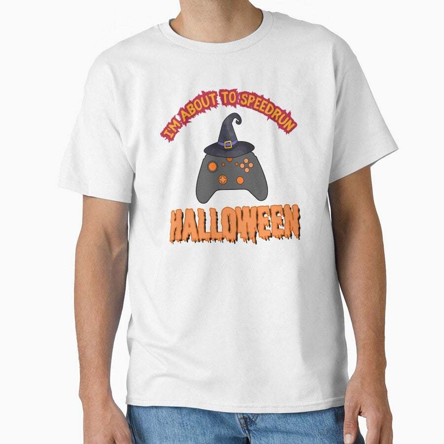 I'm About to Speedrun Halloween – Spooky Gamer Controller Art by PHRASEandSTYLE