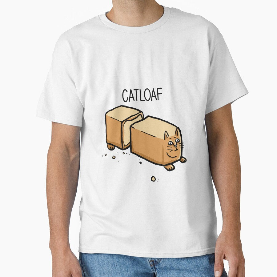 Sliced Catloaf, Cat Bread Loaf Funny Cat Lover Digital Illustration by AlmightyClaire