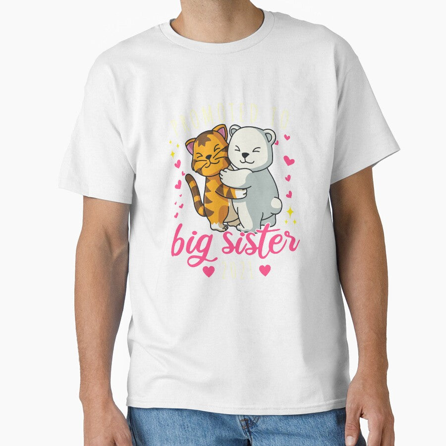 Promoted To Big Sister Est 2021 Funny Announcement Gift by 123428094