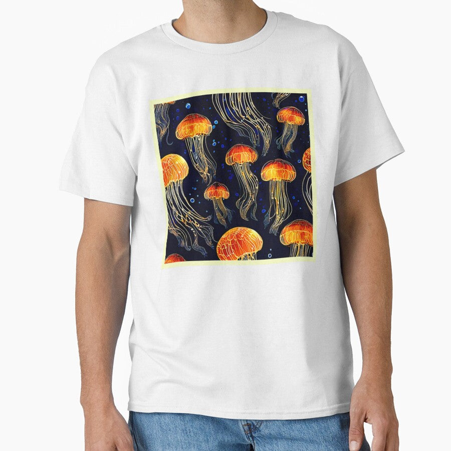 Glowing Ocean Jellyfish Art by Health And Fitness Posts e-Store