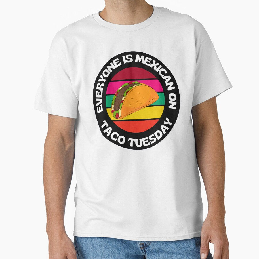 Everyone Is Mexican On Taco Tuesday Retro Taco by RGRamsey