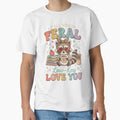 Y'all Were Feral But I Low Key Love You : Funny Teacher Quote Raccoon Iced Coffee Classroom Appreciation png Retro Cute School Humor by NewaveBoutique